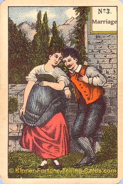 Antique Kipper Cards meaning the Marriage