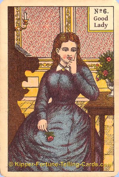 Antique Kipper Cards meaning the good Lady