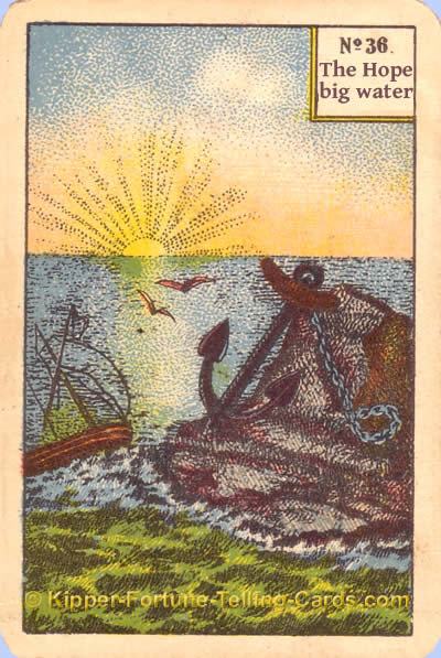 Antique Kipper Cards meaning the hope, big water